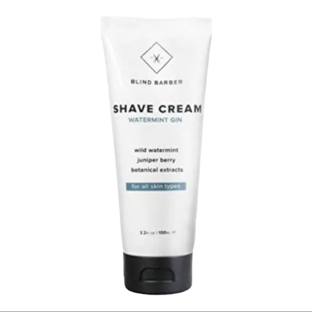 Blind Barber Shave Cream Watermint Gin - For All Skin Types - 3.2oz - New/Sealed